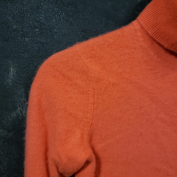 Magaschoni | Orange Cashemere Turtleneck Sweater S - Picture 3 of 6